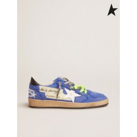 Golden Goose Dream Maker collezione blue Ball Star scarpe da ginnastica in tela e nastro adesivo sul lato nero, bianco, grigio