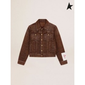 Golden Goose Golden collection giacca di jeans con stampa animale Animal Print