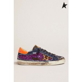 Golden Goose Limited Edition LABORATORIO di leopardo-stampa Super-Star sneakers con glitter leopard