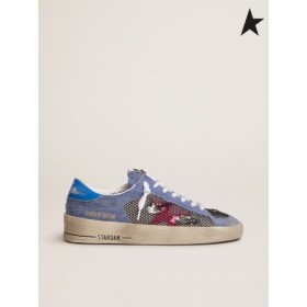 Golden Goose Limited Edition LABORATORIO denim Stardan sneakers fucsia con stelle blu fucsia