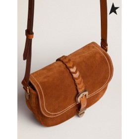 Golden Goose Medio Rodeo Borsa rum, in suede color Rum