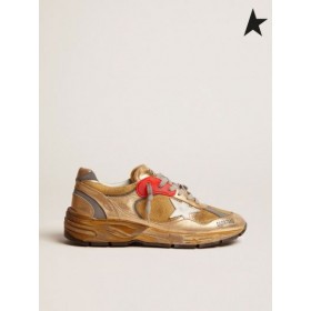 Golden Goose Oro Papà-Star sneakers con finitura angosciata, colore oro