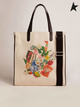 ゴールデング、北-南カリフォルニアバッグ対照的なコラージュ白色を印刷