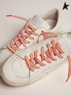 ゴールデングースネオンオレンジの反射レースと星のオレンジ