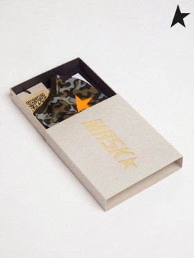 ゴールデングース迷彩黄金のマスクオレンジの星褐色緑色迷彩