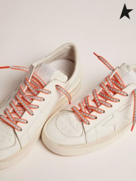 ゴールデングースネオンオレンジの反射レースと星のオレンジ