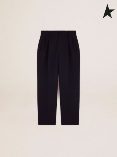 Golden Goose Golden samling wide-leg bukser i mørk blå ull mørk blå