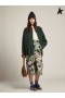 Golden Goose Journey collection Christine jacquard skirt with flower collage and fringes red