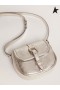Golden Goose Lite Rodeo Bag i sølv laminert skinn sølv