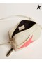 Golden Goose Off-white Star Bag i hamret skinn, fuchsia Golden Goose stjerne med iriserende glitter hvit rød fuchsia