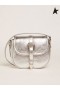 Golden Goose Lite Rodeo Bag i sølv laminert skinn sølv