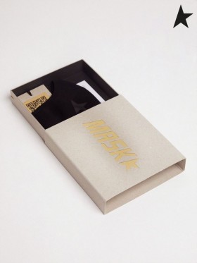 Golden Goose Svart Golden ansiktsmaske med tone-på-tone-stjerners brun svart