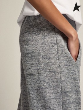 Golden Goose grå Melange Dorotea Stjerners samling jogge bukser med gull stjerne på front-grå