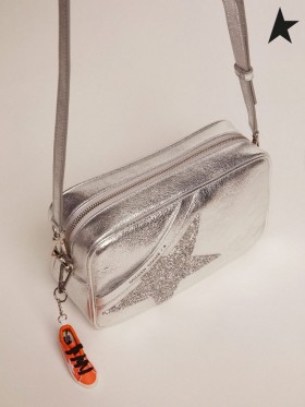Golden Goose Silver Star Bag laget av laminert skinn med Swarovski star Hud Farge