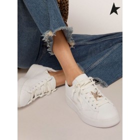 Golden Goose Stjerners Jewelmates samling blonder lås med klipp i gamle gull farge med dekorative krystaller gull farge