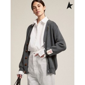 Golden Goose Breezy denim jeans med rhinestones hvit sølv