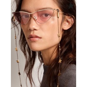 Golden Goose Stjerners Jewelmates samling briller kjede i gamle gull farge