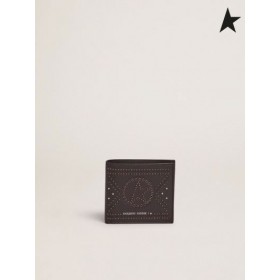 Golden Goose Stjerners bi-fold lommebok i skinn med nagler hudfarge / hudfarge
