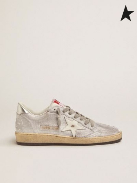 Buty do biegania Golden Goose Ball Star LTD z srebrnym skóry białego i w kolorze srebrnym