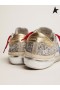 Суперзвездные trampki Golden Goose z srebrnym blaskiem i kolorowych srebrem