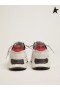 Buty do biegania Golden Goose Buty na podeszwie z czerwonym каблучным stroikiem i srebrną gwiazdą srebrno-czerwony