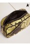 Torba Golden Goose Mini Star z лаймовой skóry z змеиным nadrukiem i czarną skórzaną gwiazdą black light green