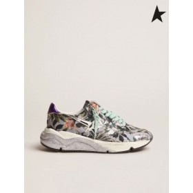 Buty do biegania Golden Goose Buty na podeszwie z kwiatowy żakard konno srebrno фиолетовозеленого kolory