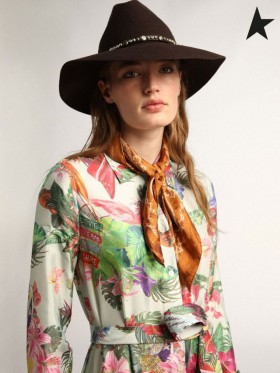 Gasca de aur de Călătorie de colectare Dalma cămașă rochie din multicolor print tropical verde