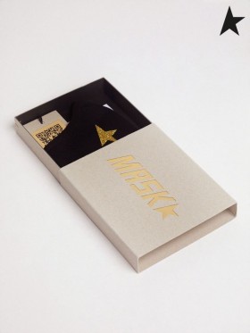 Gâsca de aur Negru de Aur, masca de fata cu stea de aur maro negru