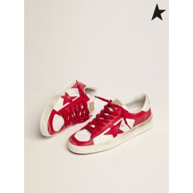 Gâsca de aur Stardan adidași în alb și roșu din piele alb roșu roșu