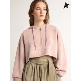 Gâsca de aur mov Pal trunchiate Călătorie de colectare hanorac cu ton-pe-ton de Aur inscripția de pe spate Mov Pal