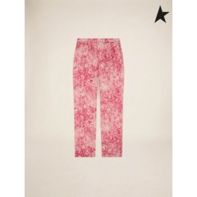 Gâsca de aur Evan Golden Resort colectie Capsula lenjerie de pantaloni în epocă roșu cu alb contrastant toile de jouy print rosu