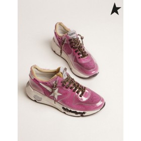 Gasca de aur de culoare Fuchsia Rularea Pantofi Unic LTD adidași cu marginile prime fuchsia alb