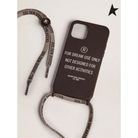 Gâsca de aur Negru de Caz pentru iPhone 12 și 12 Pro cu contrastante litere albe Negre