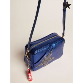 Golden Goose Star Sac de albastru laminate din piele cu Swarovski star Culoarea Pielii
