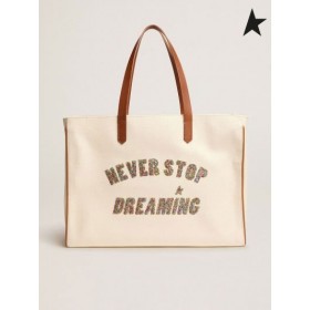 Gâsca de aur din California Est-Vest nu se Opresc Niciodata Visezi sclipici geanta maro