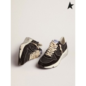 Gasca de aur de Funcționare Pantofi Unic adidași cu plasă neagră și piele de căprioară superioară și 3D star alb negru