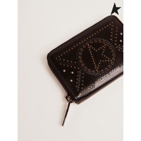 Golden Goose Star Compact portofel din piele cu capse Piele de Culoare / Culoarea Pielii