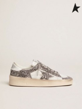 Zlatá Hus Stardan tenisky s strieborný lesk biela strieborná