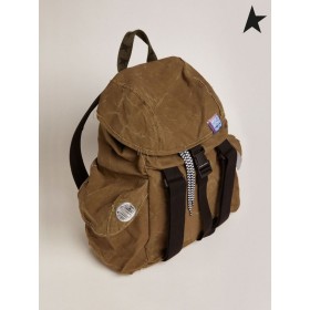 Zlatá Hus Rojko batoh vo vojenskej zelenej tkaniny s bočné vrecká zelená