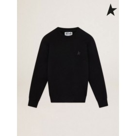 Zlatá Hus Black Archibald Star zber mikina s tón-na-tón hviezdy na prednej Čierna