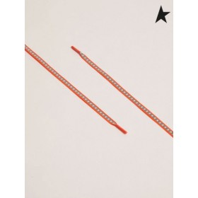 Zlatá Hus neon oranžová reflexná šnúrky s hviezdami orange