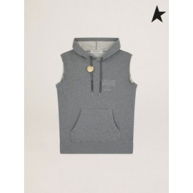 Golden Goose 게임 EDT 캡슐 컬렉션에 민소매 셔츠에 회색 멜란지 색상 회색