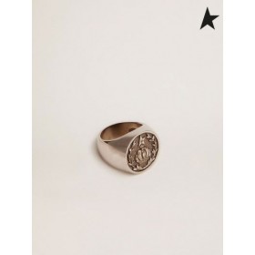 황금알을 낳는 거위원 Jewelmates 모음 인장 반지에서 골동품은 색상