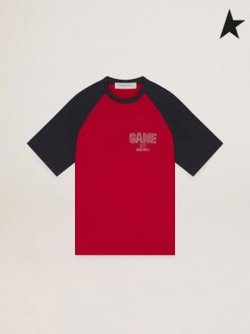 Crvena majica Golden Goose iz kapsule zbirke Game EDT s kontrastom logo crvene boje