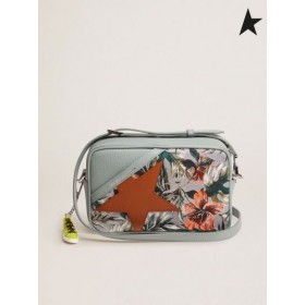 Torba Golden Goose Celadon Star otjerao iz kože s жаккардовым po cijeloj površini i zvijezda karamela boje red red silver