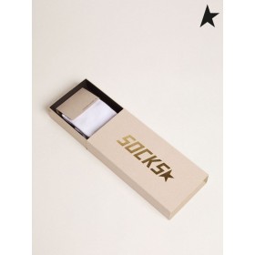 Čarape iz kolekcije Golden Goose White Star s kontrastnim crnim zvijezda white