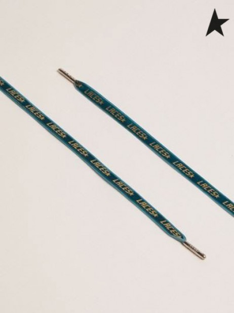 Golden Goose green velvet skosnören med guld skosnören skriv grön guld färg