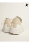Golden Goose Purestar sneakers i vitt läder med grädde suede häl fliken vit