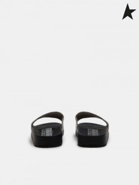 Golden Goose Poolstars sneakers med zebra-mönster rem guld vit